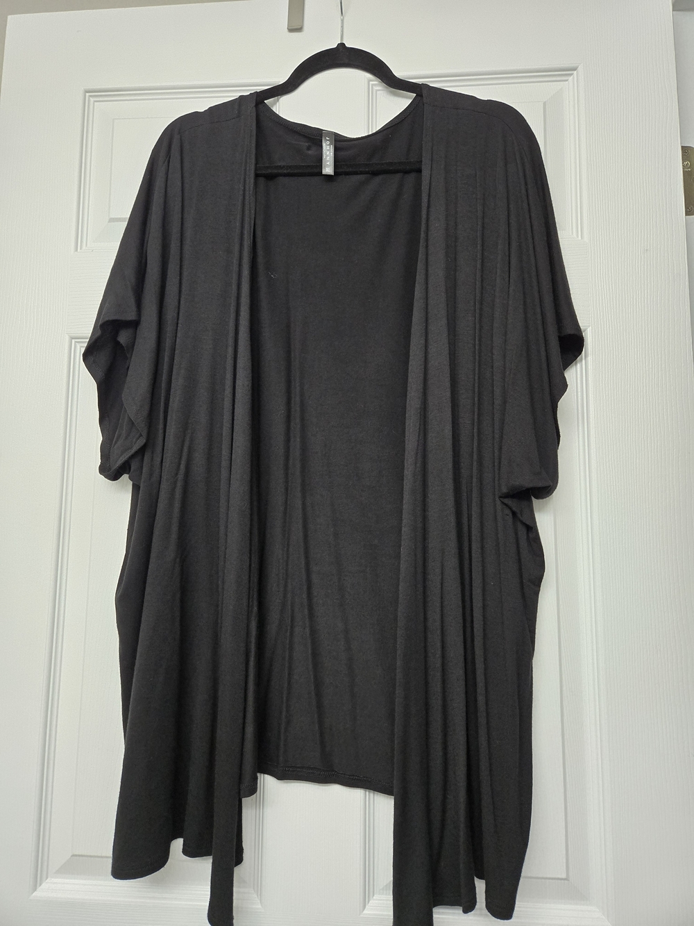 Black Open-Front Women's Cardigan Made By Johnny